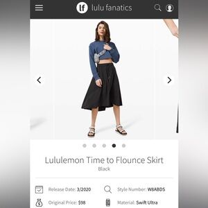 Lululemon time to flounce skirt size 12 - literally never worn